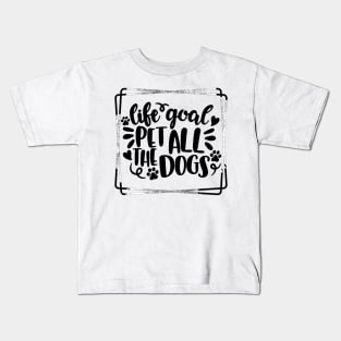 Pet all dogs Slogan Kids T-Shirt